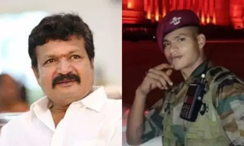 MLA Peddireddy Dwarakanatha Reddy Condolence to Army Chopper Crash Victim Saiteja Family | AP Latest News