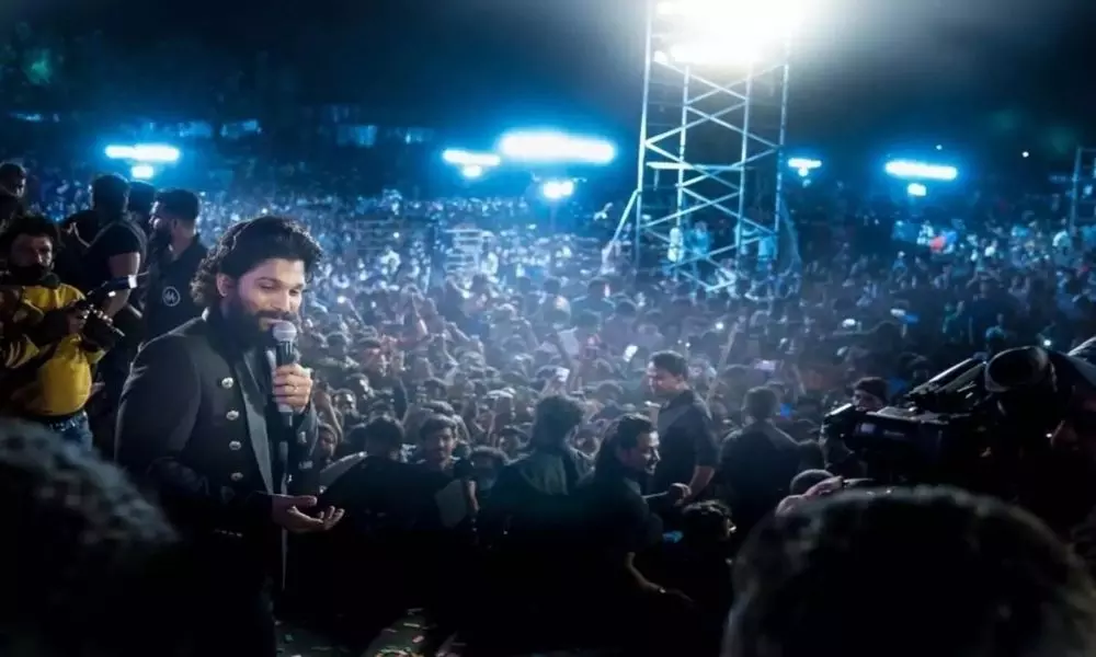 Pushpa Movie Team Breaks the Government Orders by Allowing 15000 People for Pushpa Pre-Release Event