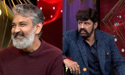 Director Rajamouli Attends as a Guest to Balakrishna Unstoppable Talk Show Promo Released Today 15 12 2021