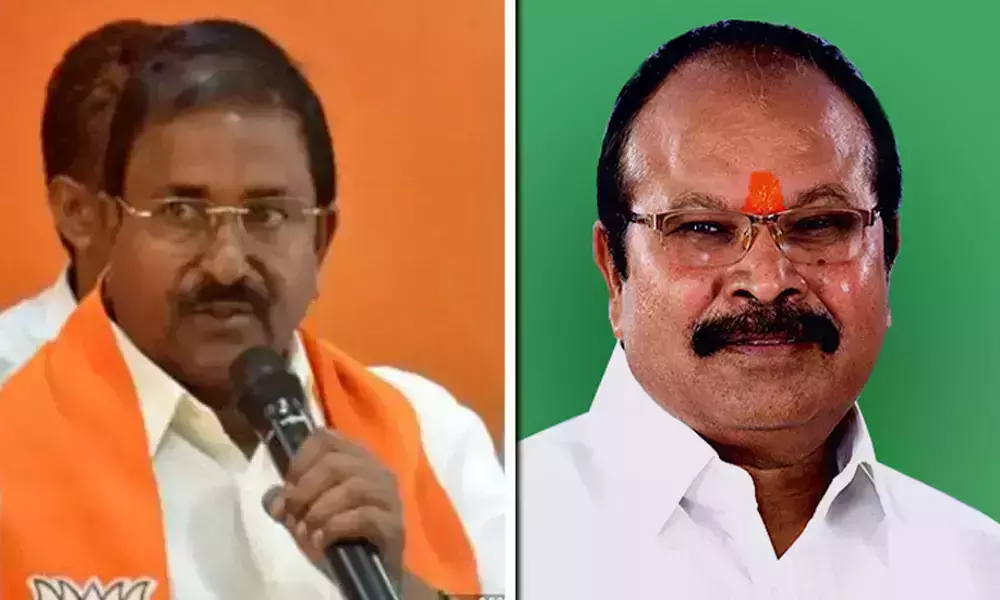 Group Politics in AP BJP  Somu Veerraju vs Kanna Lakshmi