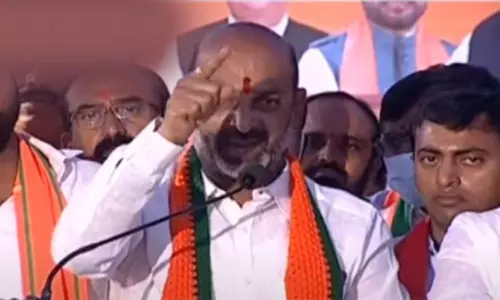 BJP Chief Bandi Sanjay Slams CM KCR in Nirudyoga Deeksha