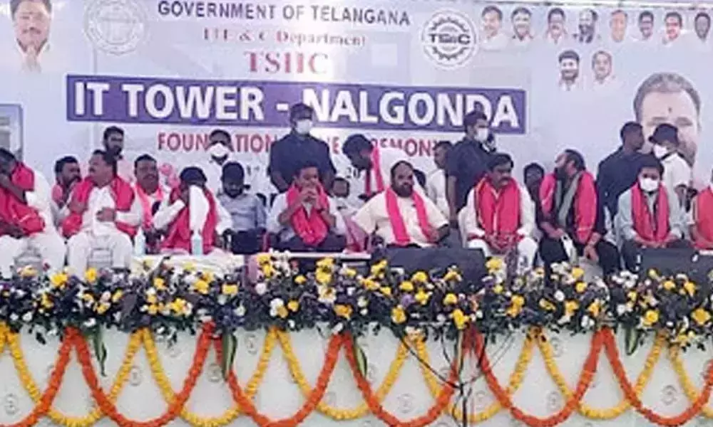 KTR Lays Foundation Stone for IT hub in Nalgonda