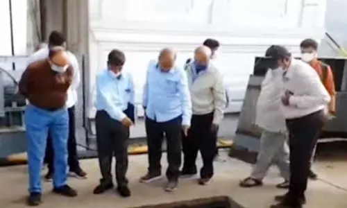 Safety Review Committee team inspecting Srisailam Reservoir