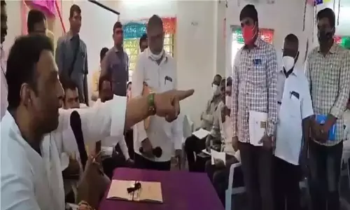 Minister Mekapati Goutham Reddy Orders to Higher Officials to Suspend Sangam Revenue Staff