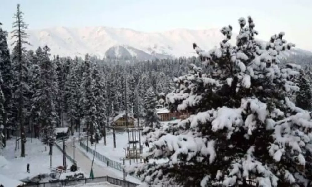 Snowfall in Shopian District in Jammu and Kashmir