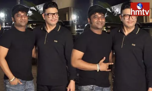Music Director Devi Sri Prasad With T-Series Owner Bhushan Kumar