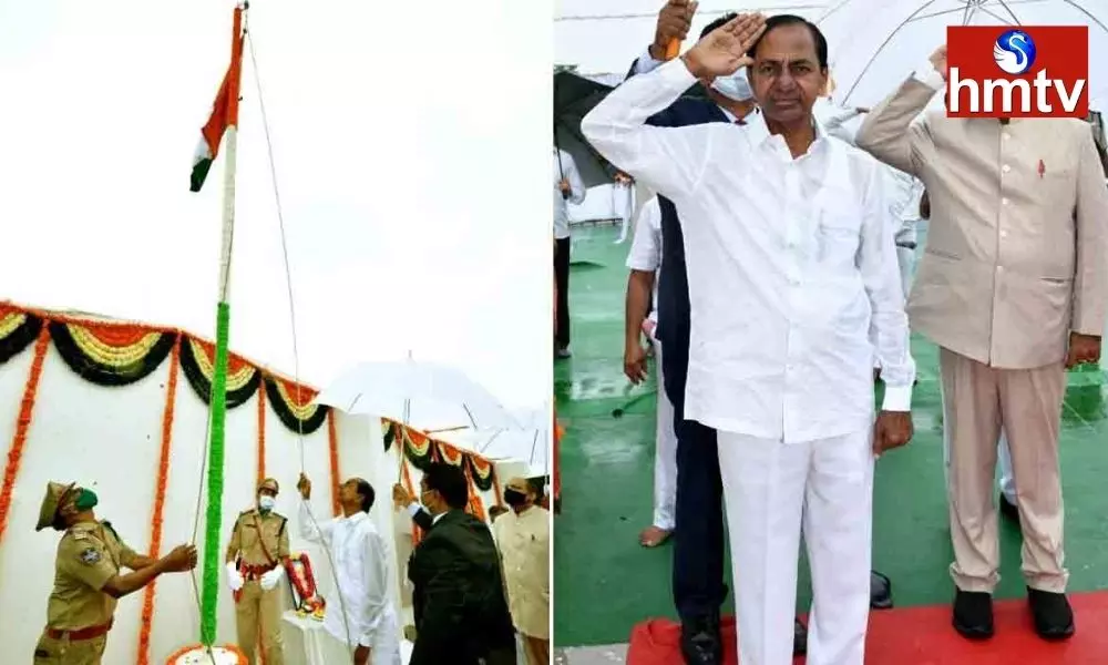 Chief Minister KCR‌ Unveiled the National Flag in Pragathi Bhavan | TS News Today