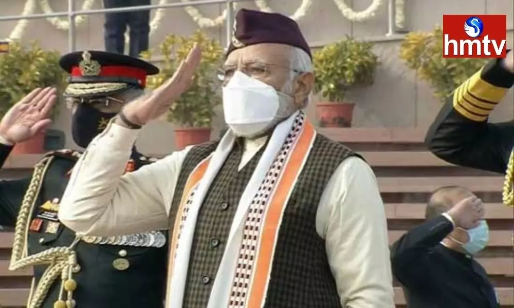PM Modi Wears Uttarakhands cap and Manipuri Stole