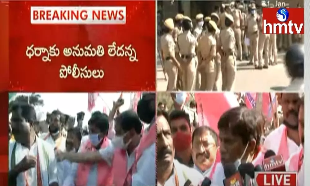 Tension in Front of Secunderabad Rail Nilayam