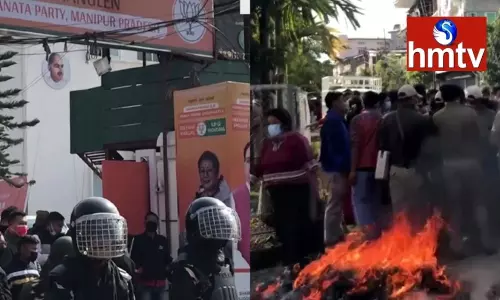 Attacks on BJP Party Offices in Manipur | National News Attacks on BJP Party Offices in Manipur | National News