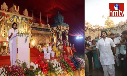 Pawan Kalyan Visited the Statue of Samatamoorthy