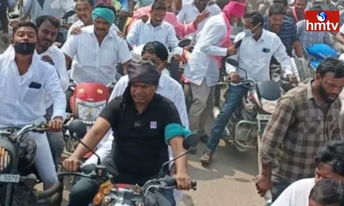 TRS Protest in Armor Nizamabad District