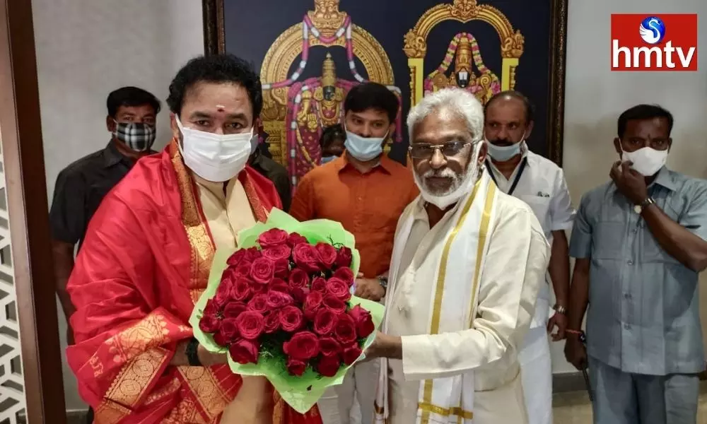 Union Minister G Kishan Reddy visiting Tirumala Tirupati Devasthanams
