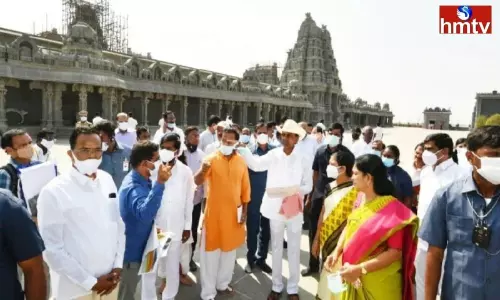 CM KCR visits Yadadri district CM KCR visits Yadadri district