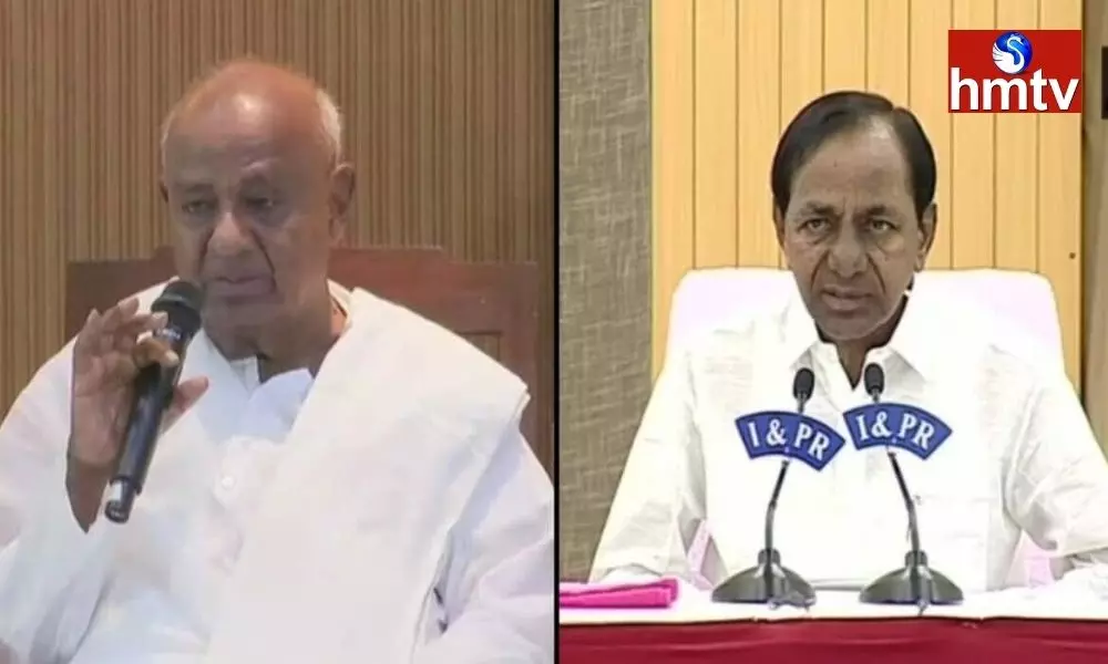 Ex Prime Minister Deve Gowda Phone to CM KCR | TS News Today