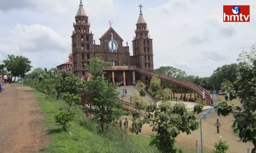 West Godavari Protest at Nirmalagiri Mary Mata Temple in The District