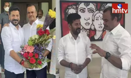 TPCC Chief Revanth Reddy Meets MP Komatireddy Venkat Reddy