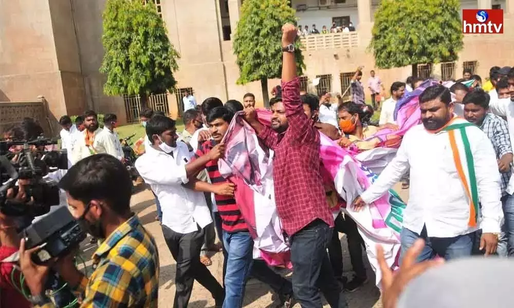 Tension at Osmania University Hyderabad