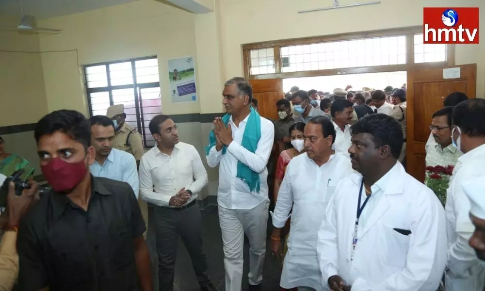 Ministers Harish Rao and Indira Reddy visit Nirmal District