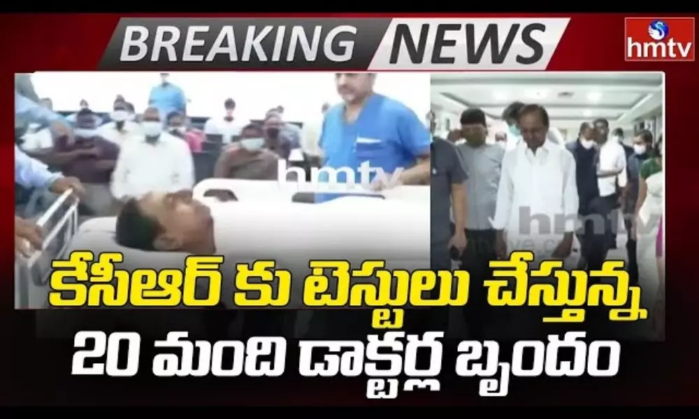 A Team of 20 Doctors Doing Tests for KCR