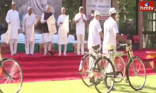 On Occasion 92 Years for Dandi Salt Satyagraha Amit Shah Started Cycle Yatra | Live News On Occasion 92 Years for Dandi Salt Satyagraha Amit Shah Started Cycle Yatra | Live News