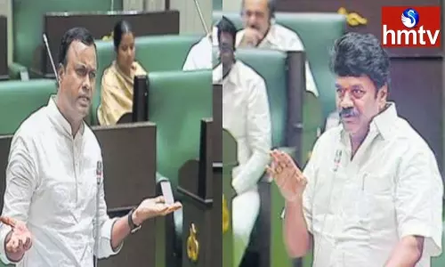 Komatireddy Rajagopal Reddy Vs Talasani Srinivas Yadav Fight In Assembly