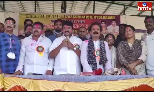 Minister Talasani Srinivas Yadav Participating in the Holi Celebrations