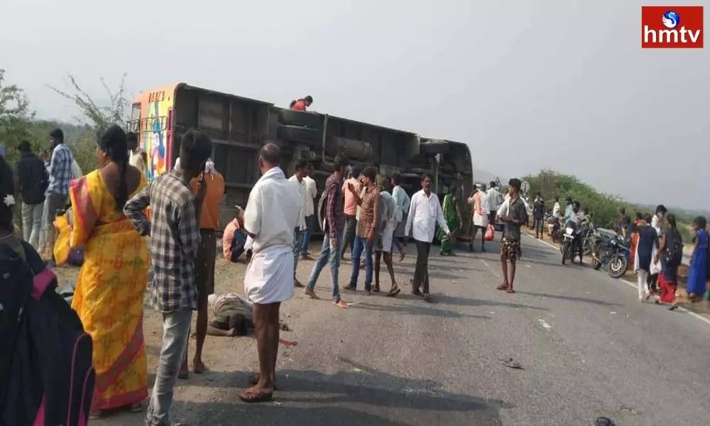 Bus Accident at Andhra Karnataka Border Today 19 03 2022 Killed 15 Members on the Spot | Live News