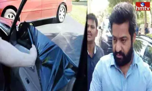 Hyderabad Police Stopped an NTR Car at a Check Post Hyderabad Police Stopped an NTR Car at a Check Post
