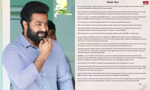 Jr NTR Praising RRR Team and Fans for Huge Success | Tollywood News Jr NTR Praising RRR Team and Fans for Huge Success | Tollywood News