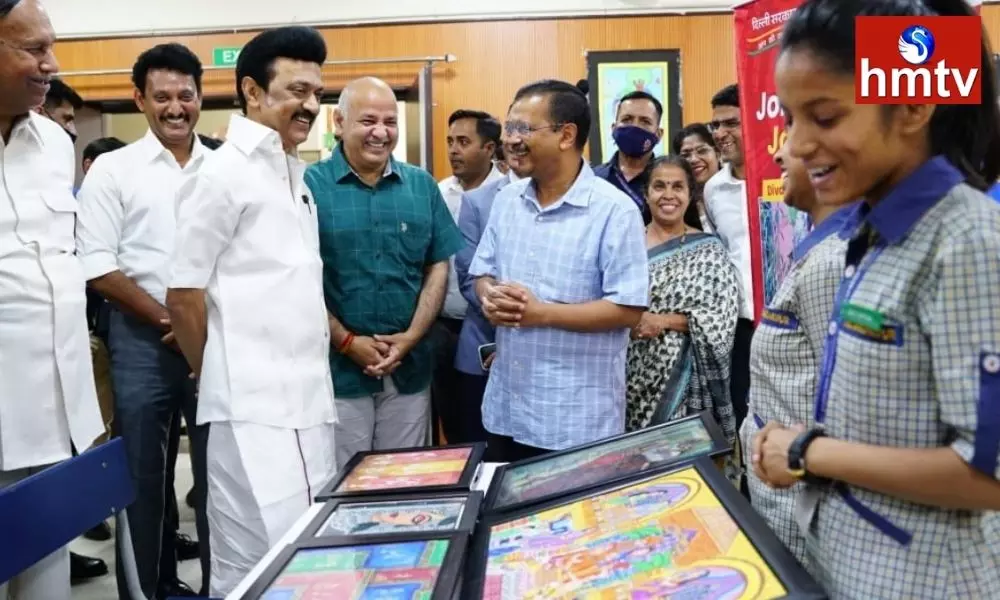 Tamil Nadu CM MK Stalin Visits Delhi Govt Schools
