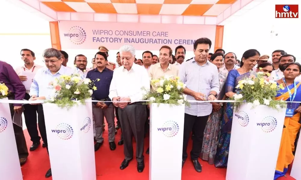 Minister KTR Inaugurates Wipro Manufacturing Unit in Maheshwar