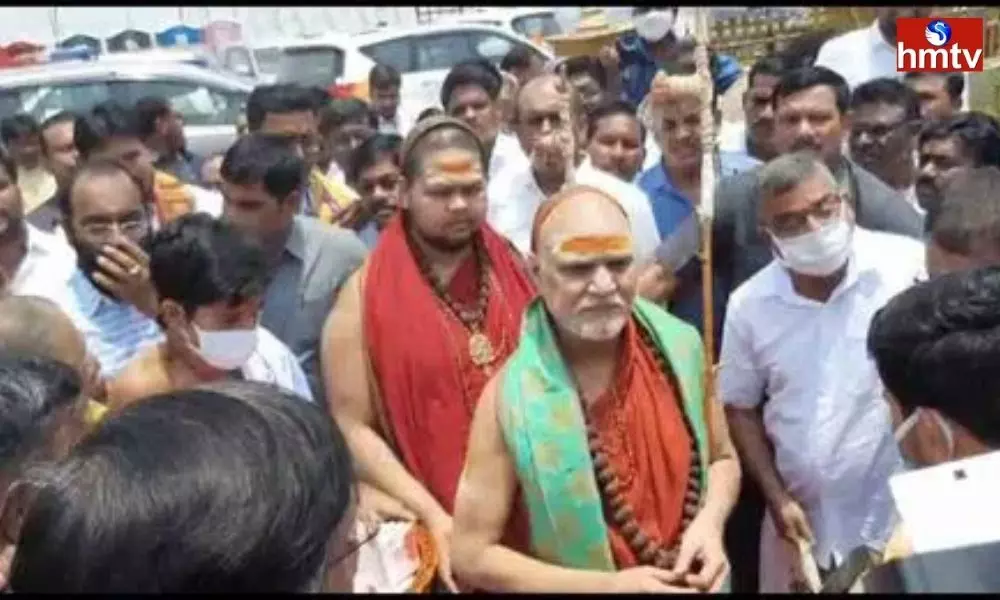 Swami Swaroopananda Visiting Yadadri Temple | TS News Today