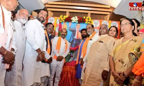 BJP Chief Bandi Sanjay Tribute BR Ambedkar | Telangana News BJP Chief Bandi Sanjay Tribute BR Ambedkar | Telangana News
