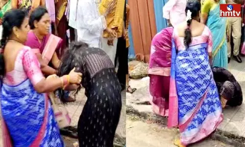 Girl Tries to Stop Boyfriends Wedding, Beaten up by Relatives in Khammam Girl Tries to Stop Boyfriends Wedding, Beaten up by Relatives in Khammam