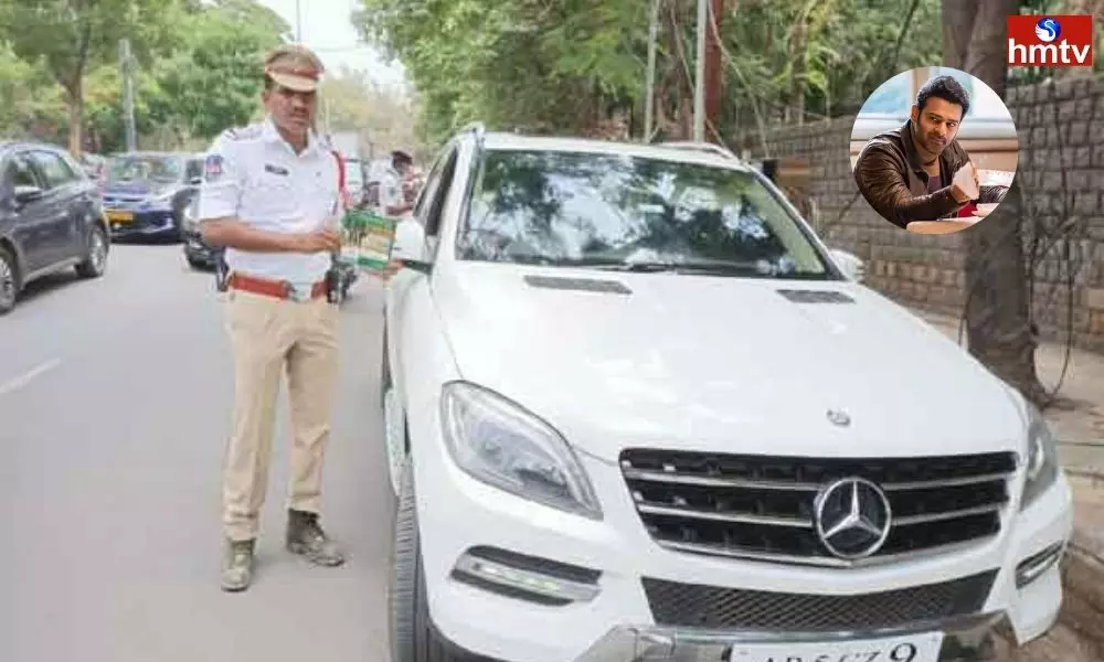 Hero Prabhas Fined by Hyderabad Traffic Police