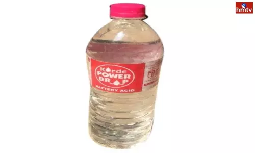 Student drunk Acid Thinking that is Water Bottle in Vijayawada | AP Live News