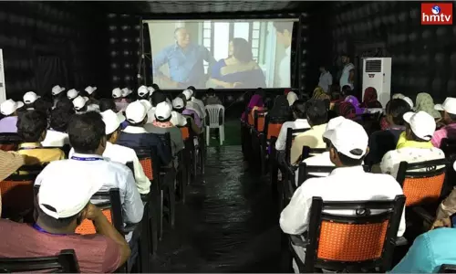 Mobile Theatre in East Godavari District | AP Live News Mobile Theatre in East Godavari District | AP Live News