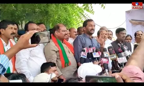 BJP Leaders Visit Ramayampet Santoshs Family