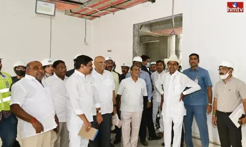 CM KCR Visited the New Secretariat Building Works