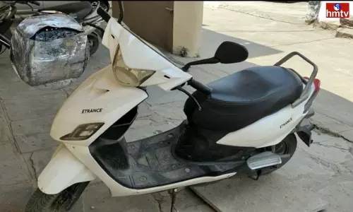 Electric Bike Battery Explodes in Nizamabad Electric Bike Battery Explodes in Nizamabad