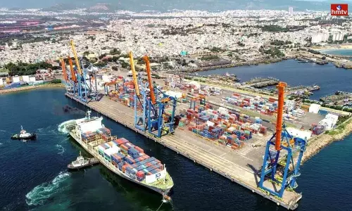 Visakha Port Trust Rare Record in Transporting Goods | AP Live News Visakha Port Trust Rare Record in Transporting Goods | AP Live News