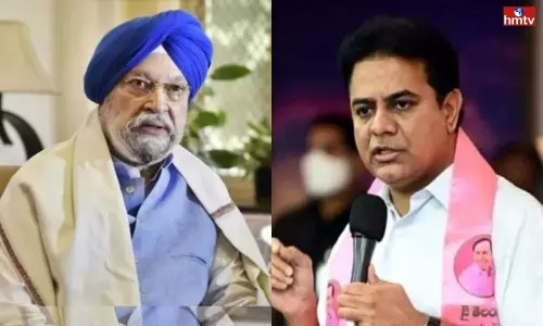 Twitter War Erupts Between Union Minister Hardeep Singh Puri and Telangana Minister KTR Twitter War Erupts Between Union Minister Hardeep Singh Puri and Telangana Minister KTR