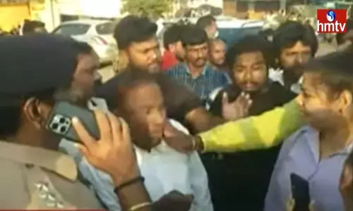 Unknown Person Attack on KA Paul at Rajanna Sircilla
