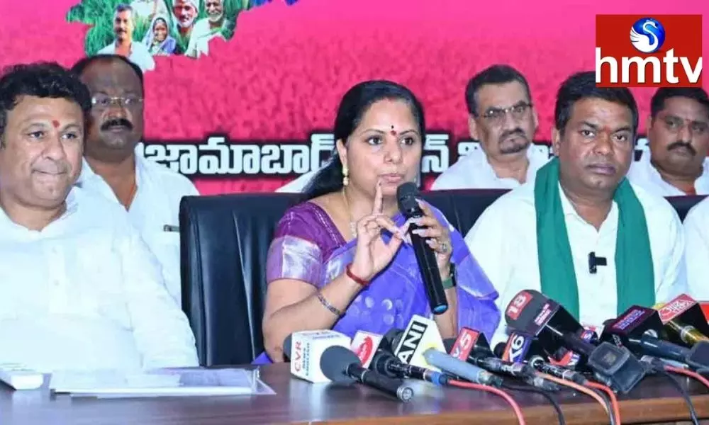MLC Kavitha Attacks MP Arvind on Turmeric Board Vow