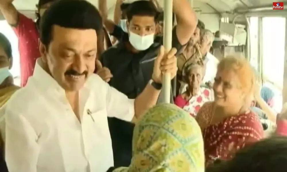 Tamil Nadu CM MK Stalin Travelled in Bus to Marina Beach and Offered Free for Below 5 Years Children