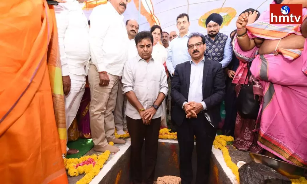 Minister KTR Foundation Stone for Kitex Apparel Park in Warangal