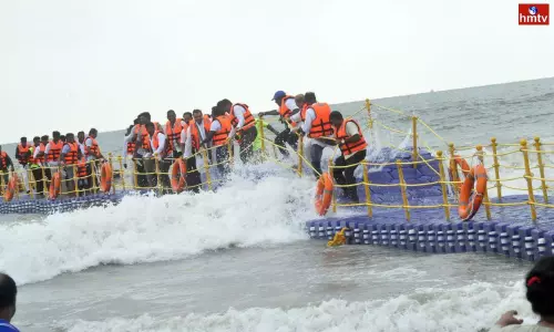 Floating Bridge Built in Karnataka with 100 Meters Length and 3 Meters Breadth at Malpe Beach | Live News Floating Bridge Built in Karnataka with 100 Meters Length and 3 Meters Breadth at Malpe Beach | Live News