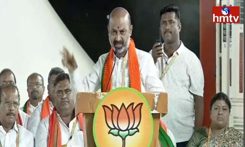Bandi Sanjay Powerfull Speech in BJP Chalo Tukkuguda Public Meeting