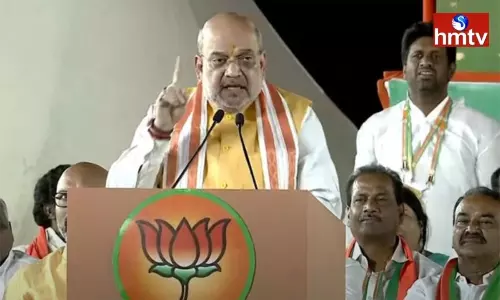 Amit Shah Slams Telangana CM KCR in BJP Chalo Tukkuguda Public Meeting